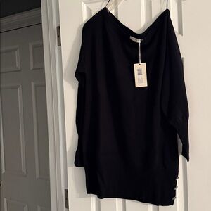 NWT Ramy Brook Black Mini Kourtney Sweater Dress/Tunic Size Small $345